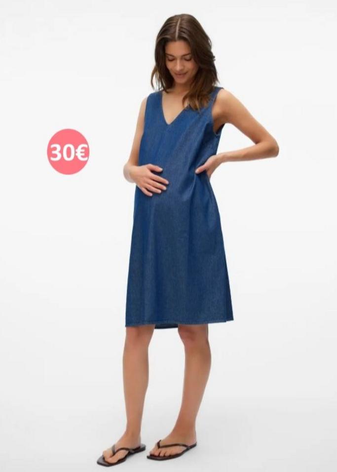 denim maternity dress