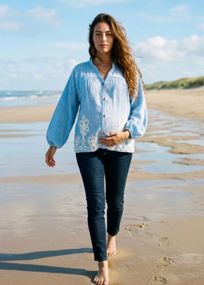 blouse de grossesse et d'allaitement