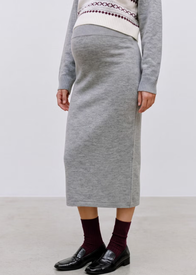 ensemble jupe et crop top de grossesse