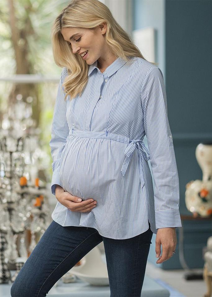 maternity blouse stripes