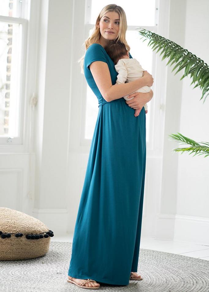 long nursing & maternity dress