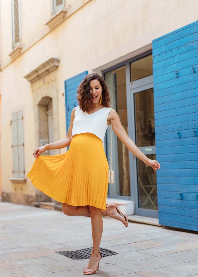 robe habillée de grossesse et d'allaitement