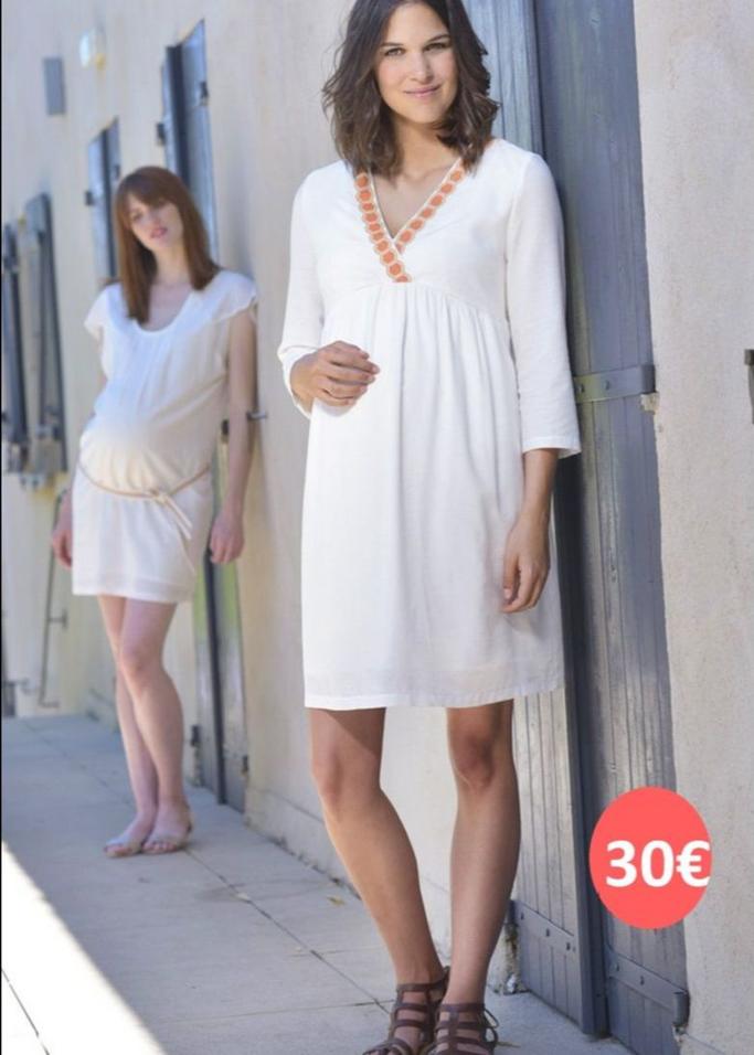 robe de grossesse blanche