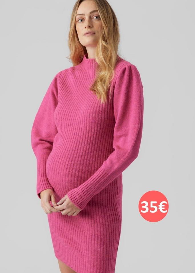 pink maternity dress