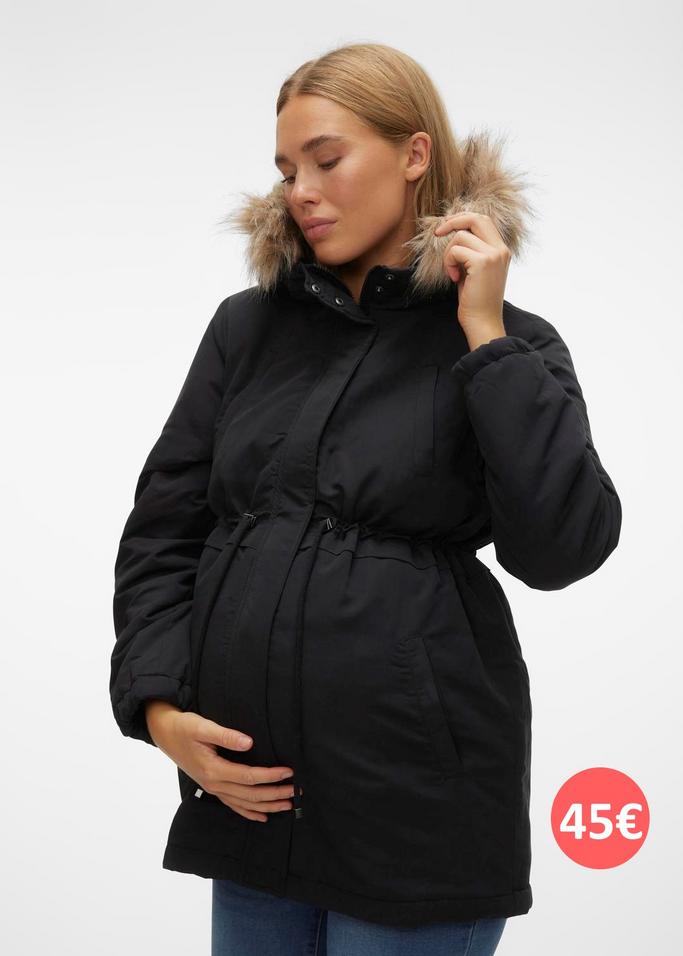 black maternity coat