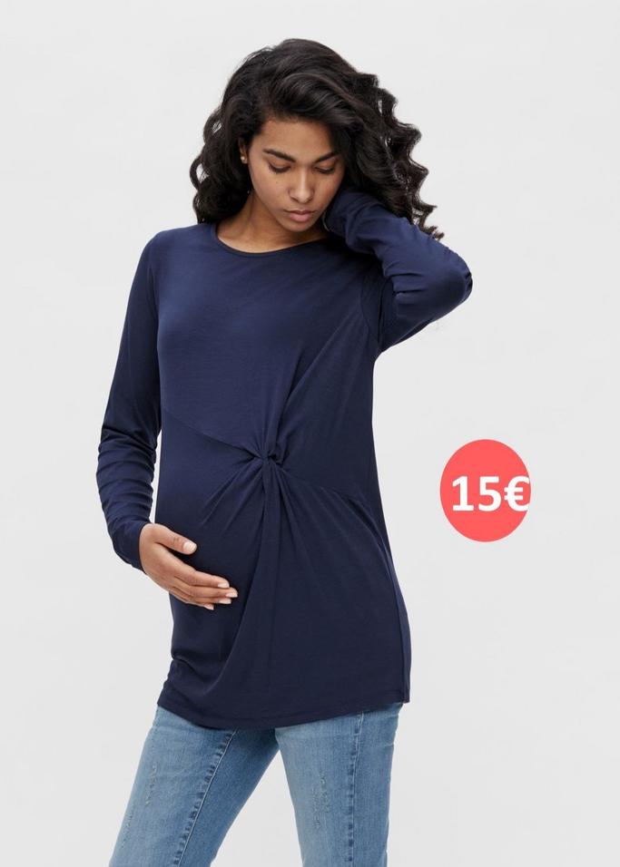 Blue maternity top