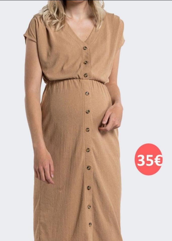 breastfeeding dress beige