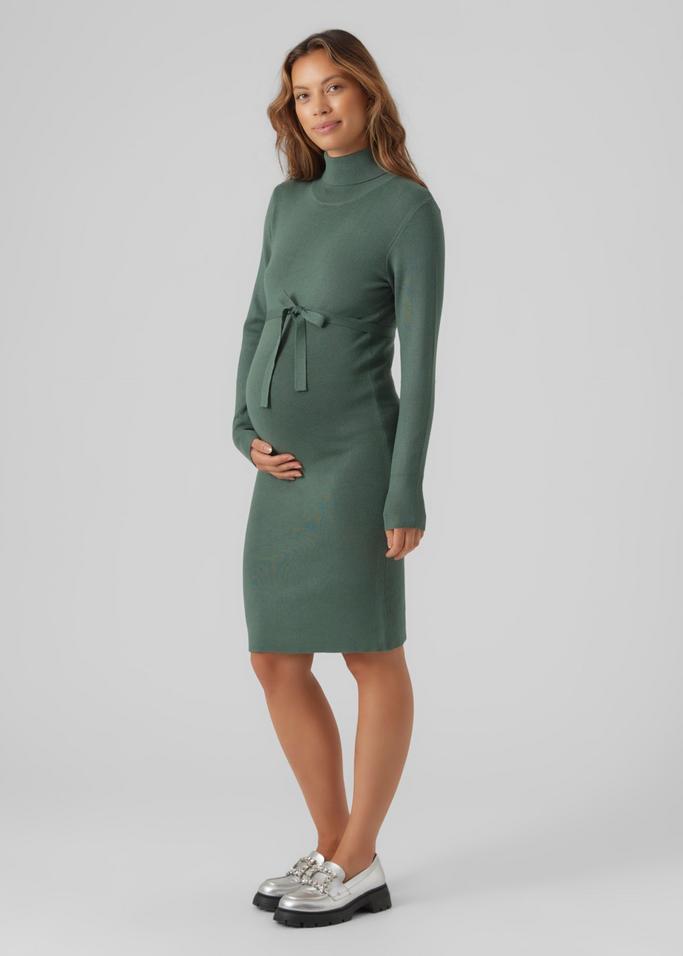 polo neck maternity dress