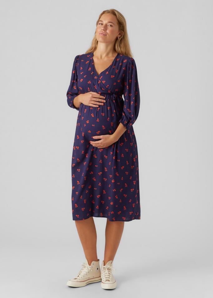 Maternity dress cherry print