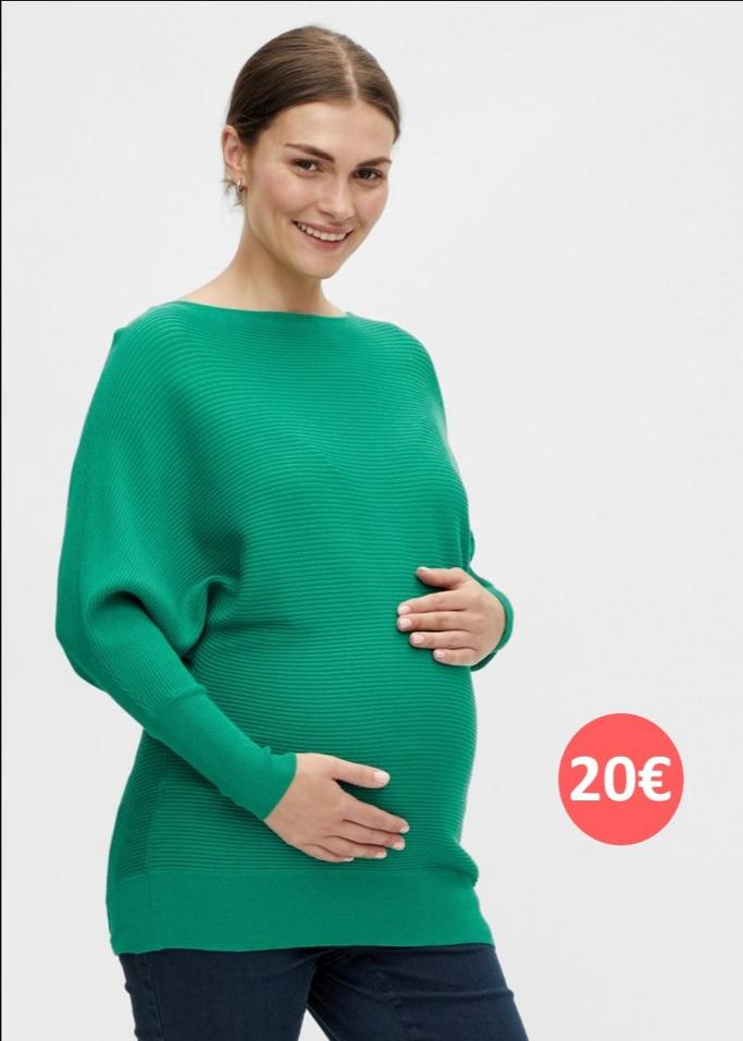 Green maternity pullover