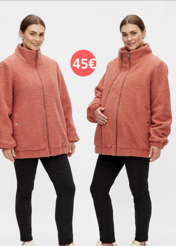veste de grossesse 2 en 1 corail