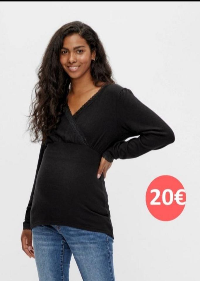 top de grossesse noir
