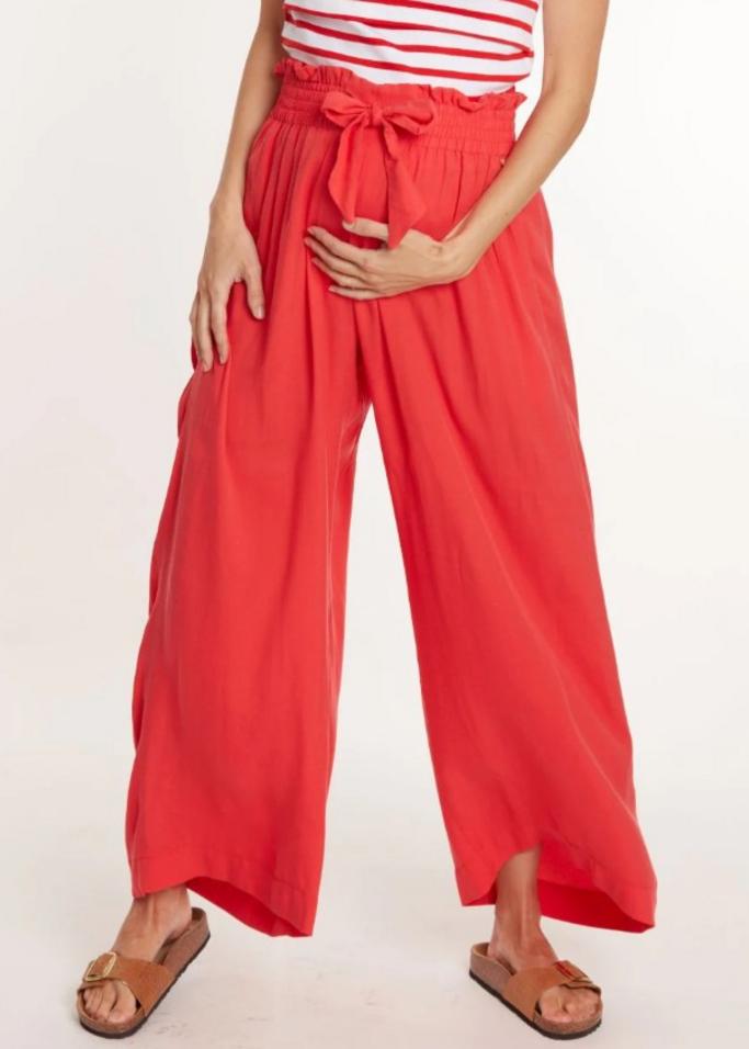 Wide maternity trousers