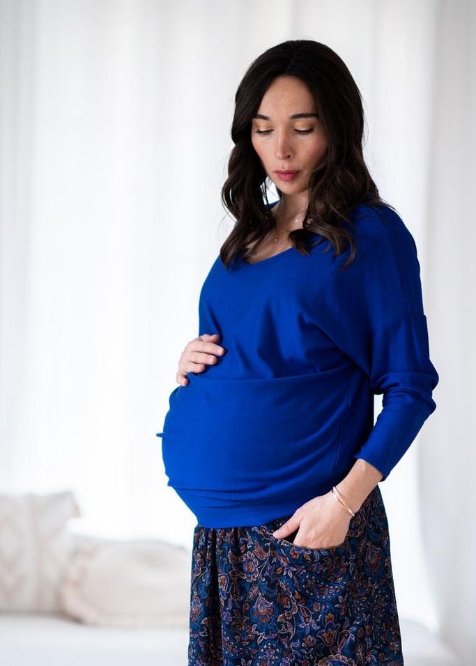 Celia blue maternity top