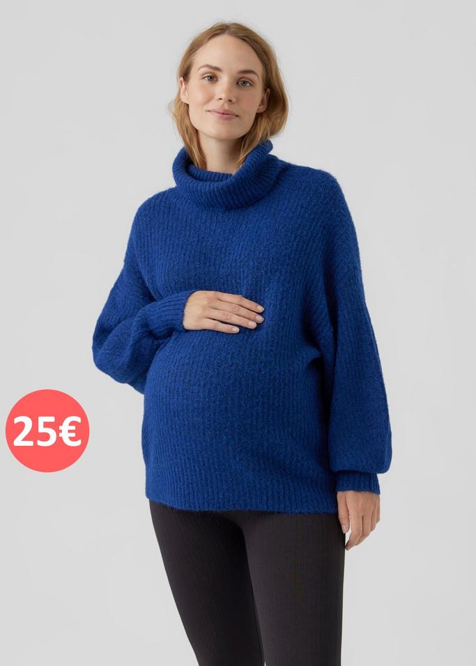 blauwe zwangerschapstrui
