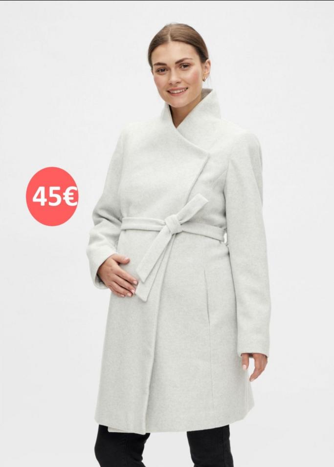 Grey maternity coat