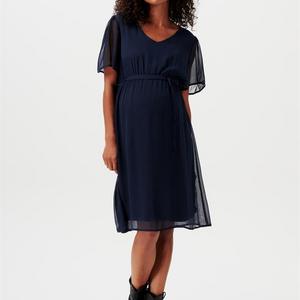 blue chiffon maternity dress