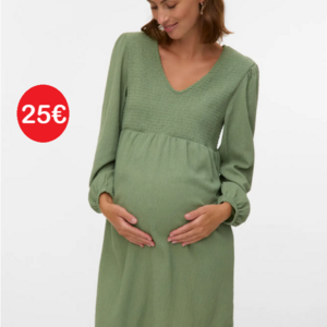 green maternity dress
