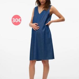 denim maternity dress