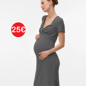 robe rayée de maternité