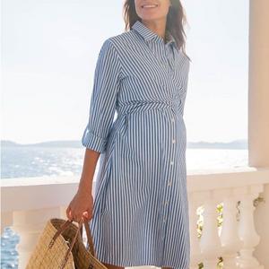 nursing dress stripes