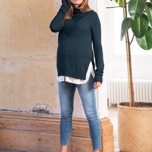 green maternity knitted jumper