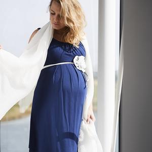 Blauw zwangerschapskleed Un ventre pour deux