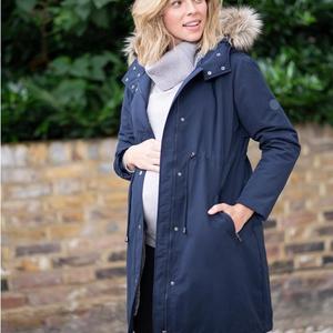 manteau hiver maternité bleu