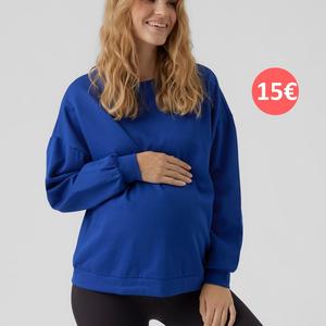 pull de grossesse bleu