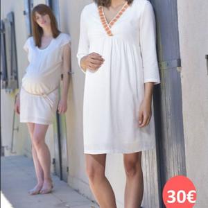 robe de grossesse blanche