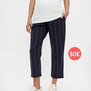 pantalon de grossesse bleu rayé