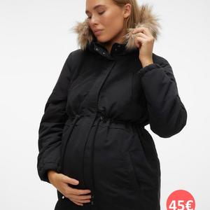 black maternity coat