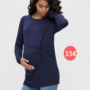 Blue maternity top