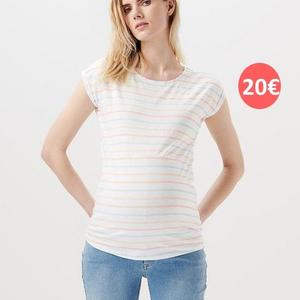 T-shirt de grossesse rayures