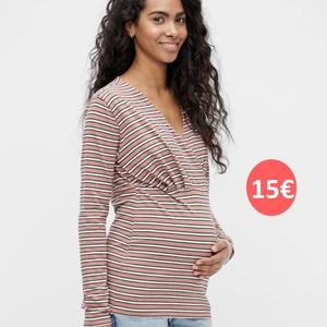 Top de grossesse ligné