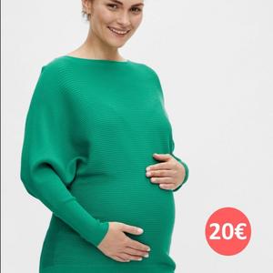 Green maternity pullover