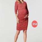 red pregnancy dress