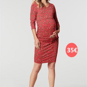 red pregnancy dress