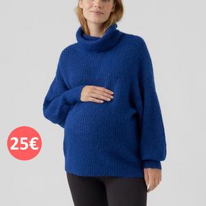 blauwe zwangerschapstrui